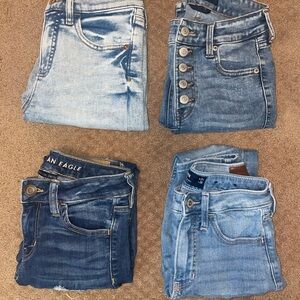 4 pairs of jeans